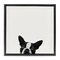 Stupell Industries Dog Peeking From Below Framed Floater Canvas Wall Art